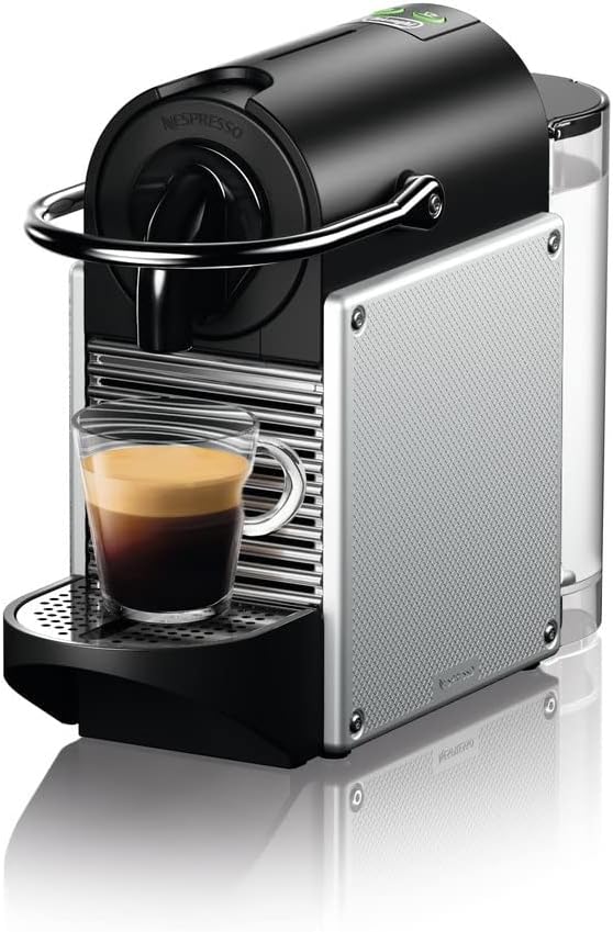 Nespresso Pixie Espresso Machine by De'Longhi, 1100ml, Aluminum,Silver
