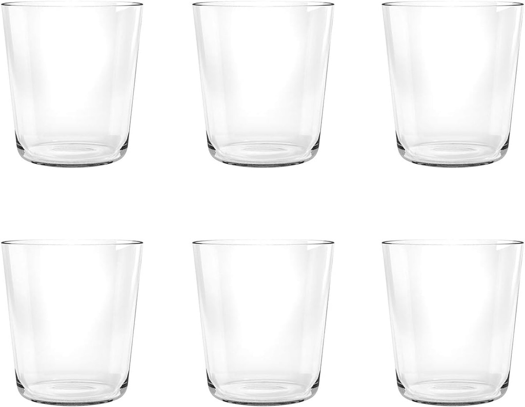 TarHong Simple Double Old Fashion Glass, Clear, 15.9 oz, Premium Plastic, Set of 6