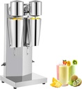 Commercial Milk Shaking Machine, Stainless Steel Double Heads Electric Silent Milk Shake Machine Household Electric Smoothie Blender
