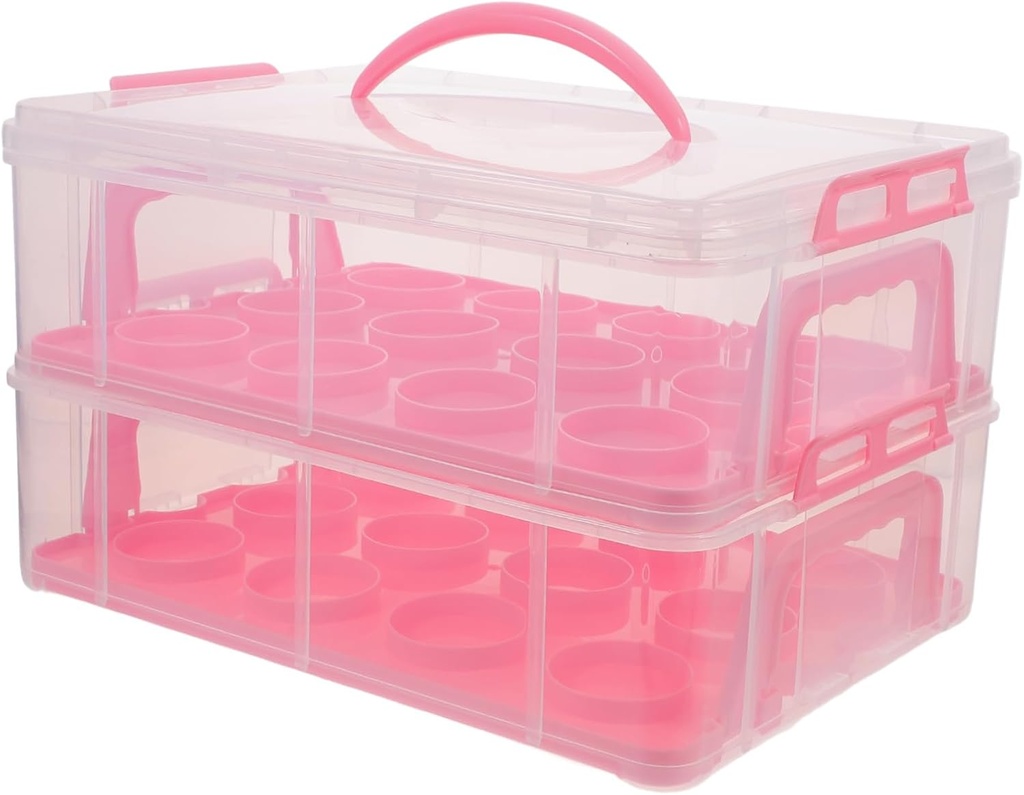 Multi-layer Cupcake Storage Box Portable Container for Easy Cake Transport Two Design for Birthdays and Special Occasions Cupcake Carrier