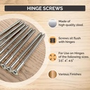 Hinge Outlet Wood Screws, Heavy-Duty Screws for Doors, Cabinets, Furniture & DIY Projects (Oil Rubbed Bronze, 9 X 3 Inch, 96 Pack)