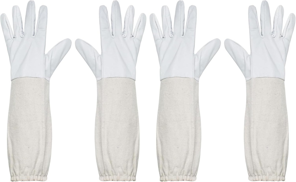 Luwint Kids Premium Goatskin Leather Garden Gloves - Protective Gauntlets Gardening Gloves for Boy Girls Garden Work Planting