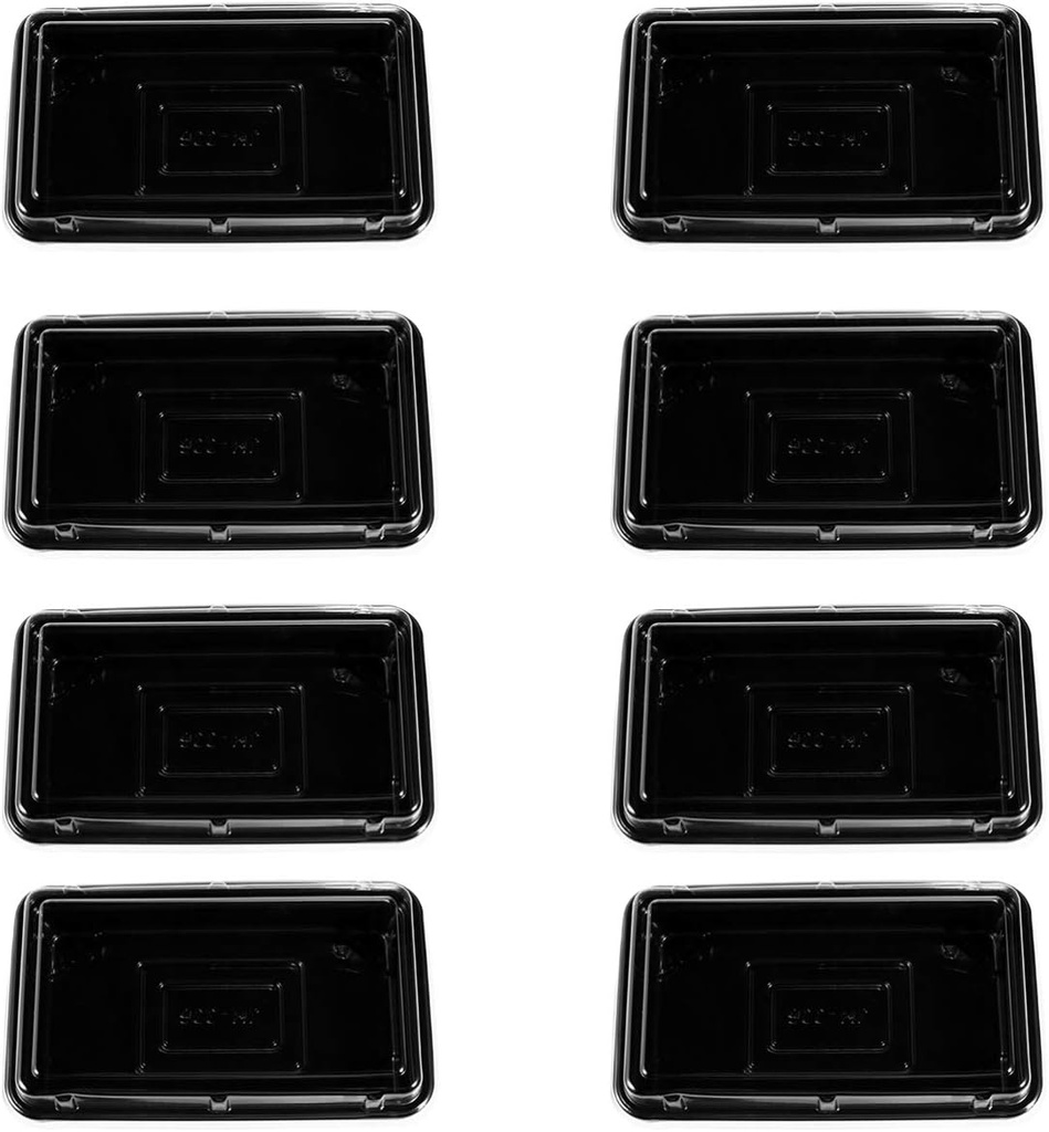 50pcs Plastic Cake Boxes Dessert Packing Boxes Cover Food Tray for Cakes Sushi Breads Safe Material Easy to Display