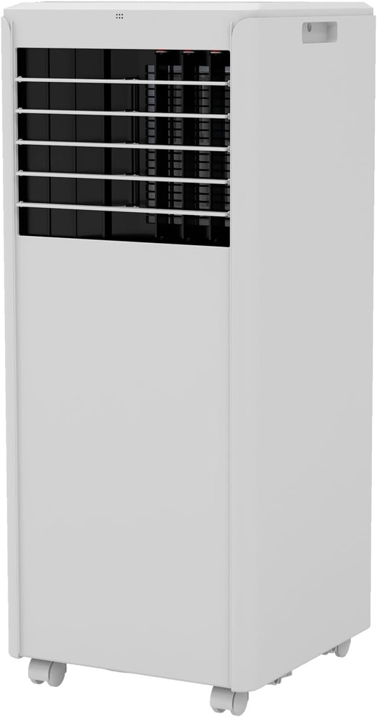 3-in-1 Portable Air Conditioner - 8,000 BTUs, Fan Function, LED Display, Remote Control, Timer, and Sleep Mode for Rooms Up to 350 Sq.Ft (White)