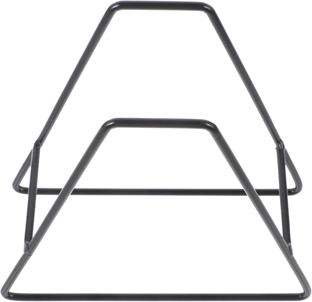 Luxshiny Plate Display Stand Household Dish Organizer with Strong Load-Bearing Capacity for Kitchen and Dining Stylish Desktop Drain Rack for Plates and Bowls Black