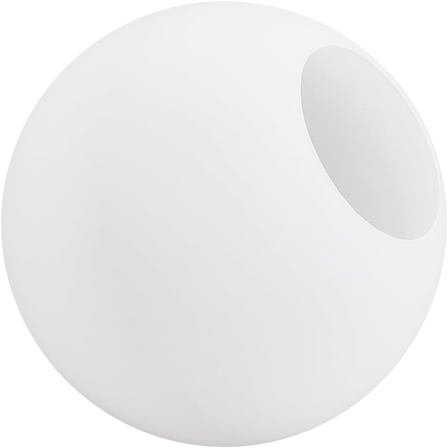 BENECREAT 5Inch White Frosted Glass Globe Lamp Shade, Replacement Lampshade Cover for Wall Sconce, Pendant Lighting Fixture, Vanity Light, Ceiling Light, Hole: 2.4Inch