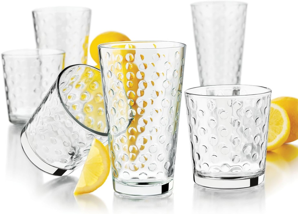 Libbey Awa 16-Piece Tumblers and Rocks Glass Set