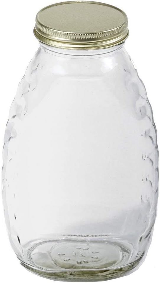 Little Giant HJAR16 16-Ounce Beekeeping Honey Skep Jar w/Airtight Lid (24 Jars)