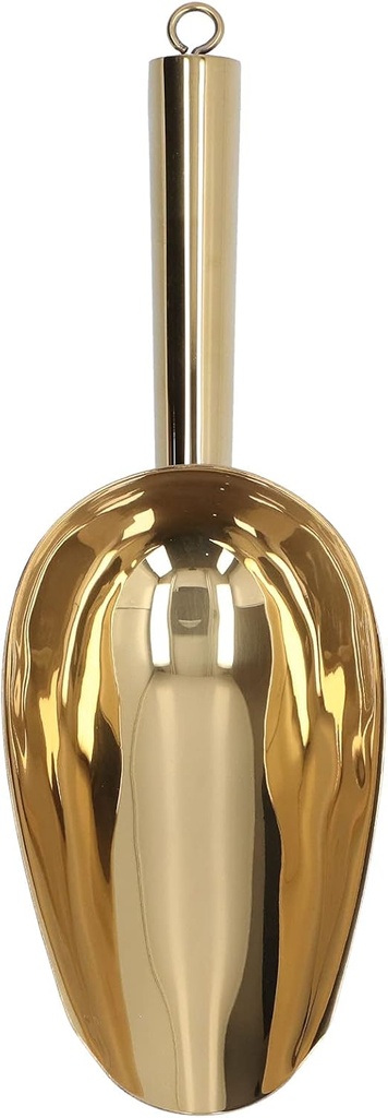 Ice Scooper Stainless Steel U Shaped Durable Food Grade Metal Ice Bucket Scoop Home Hotel Restaurant (Gold)