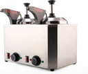 Li Bai Dual Nacho Cheese Chocolate Dispenser Professional Food Warmer Electric Pump Melting Machine Commercial Food Grade Quality with Temperature Control Stainless Steel 650w 110v for Home Restaurant