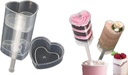 Pack of 100 Martellato Push Pop Containers, Push Up Pops Heart Martellato Cake Push Pops Containers with Lid, plastic push up tubes