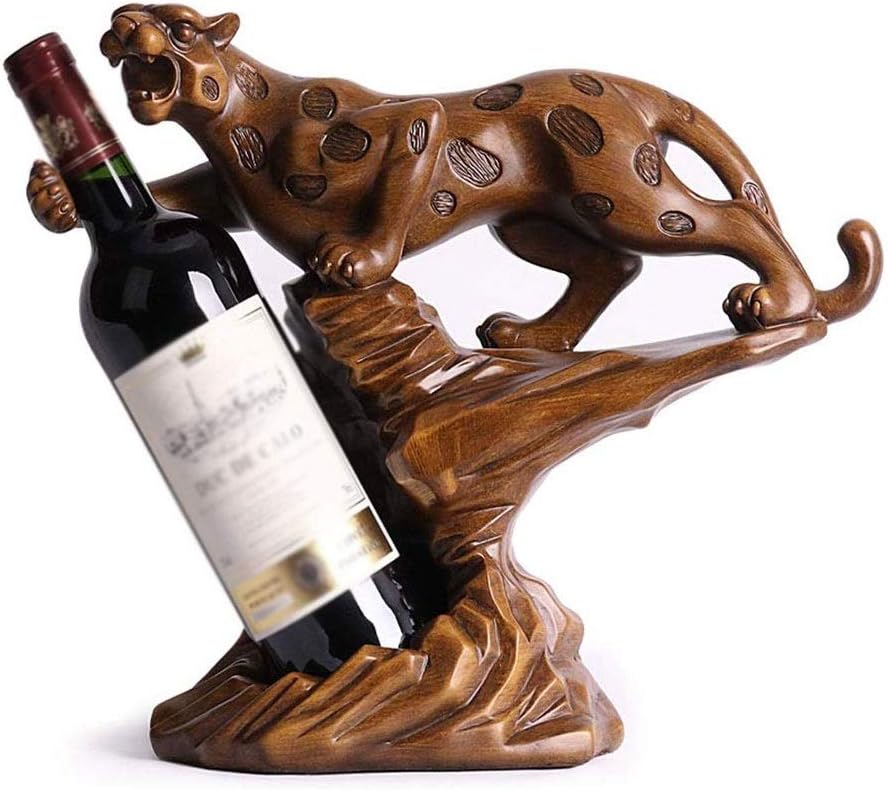 Wine Rack Wine Storage Holder Cheetah Style Wine Rack Personality Home Kitchen Restaurant Wine Rack Resin Countertop Cabinet Cellar Wine Storage, Small