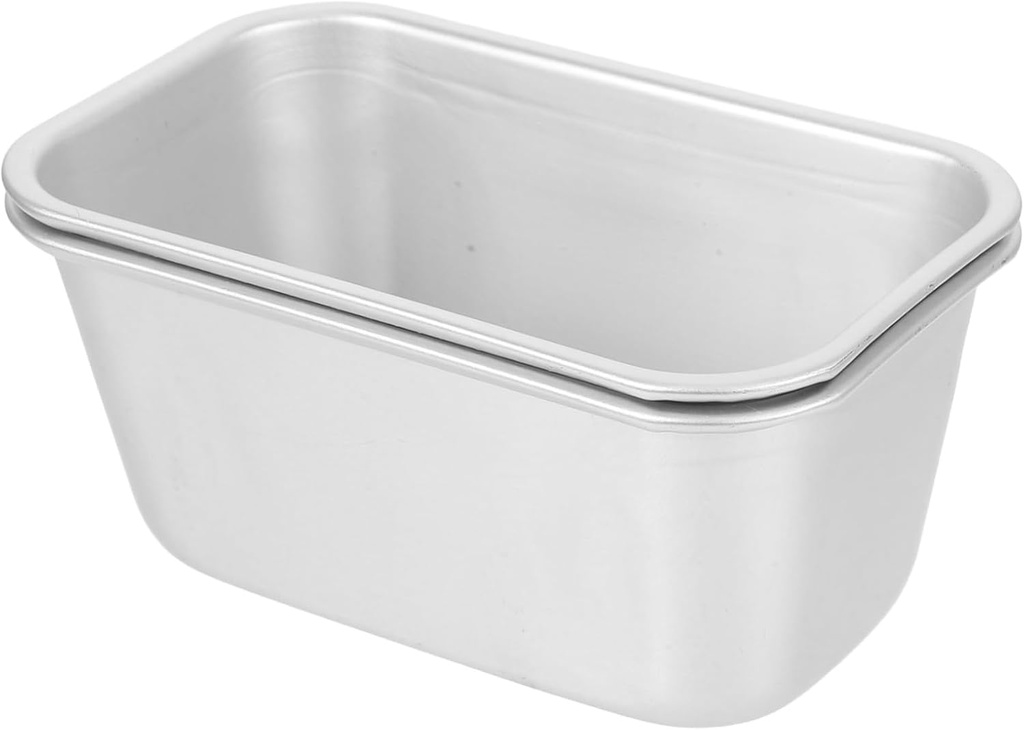 VOSAREA 2-piece Aluminum Cake Toast Box Non-stick Baking for Cakes Bread Brownies Quiche Easy to Clean