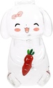 Unomor Cute Rabbit Glass Carafe Cup Bedside Water Carafe for Bedroom Living Room Office