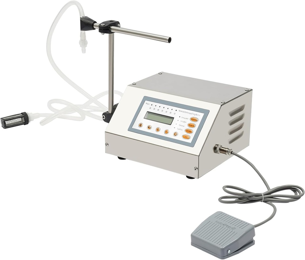 Liquid Filling Machine, Bottle Filler Machine LCD Display Digital Control Diaphragm Pump with Anti-drip Nozzle& Food-Grade Silicone Tube, Suitable for Perfume Drink Oil