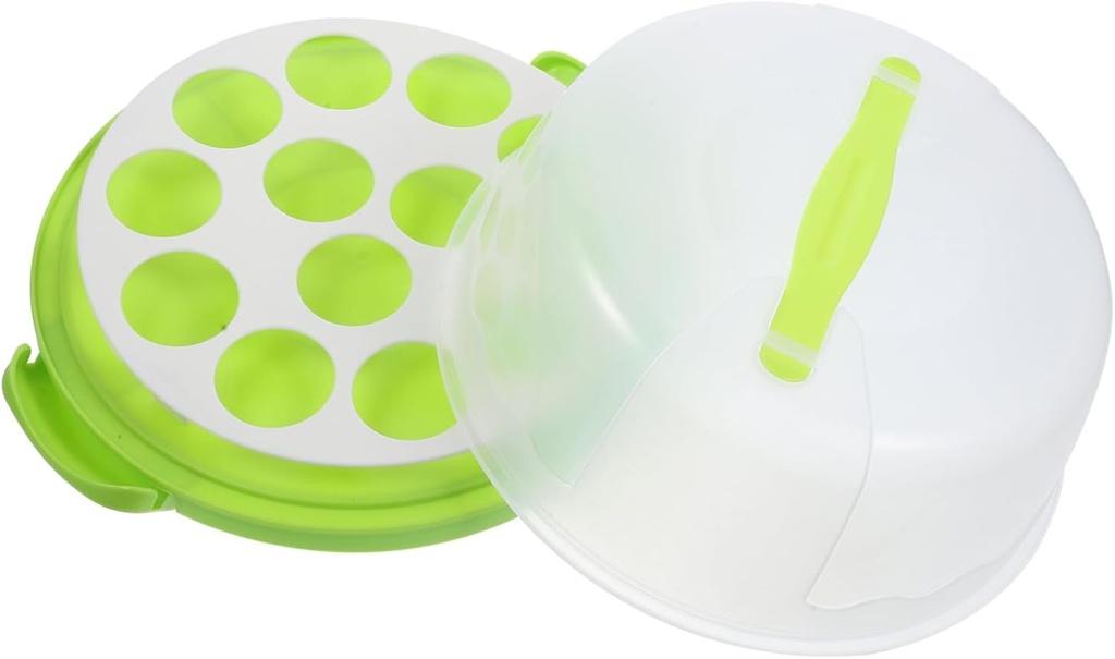 Reusable Cake Carrier Box with Handle Lightweight and Wear-resistant Plastic Cake Storage Container for Transporting Muffins and Cookies Smooth Surface Easy to Clean Capacity