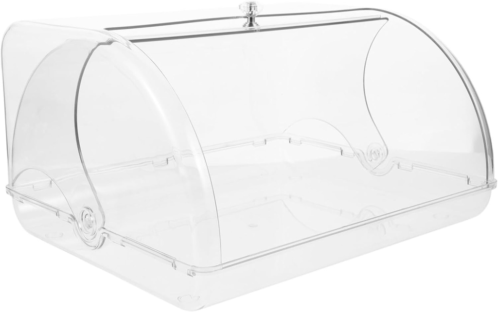 Bread Keeper for Home Bakery Airtight Bread Box Rolltop Lid Countertop Storage for Loaf Muffins Cookies