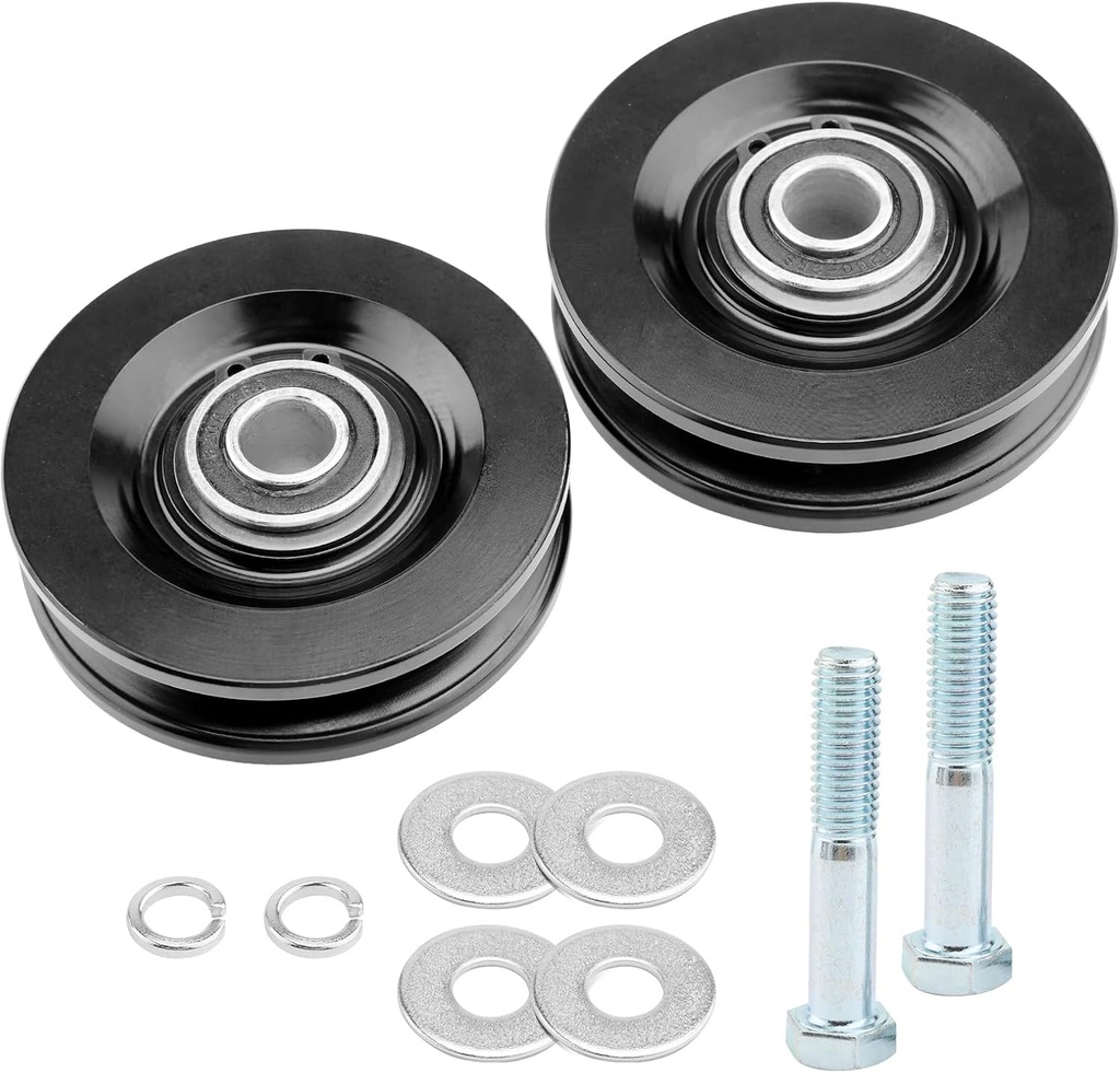 Roofing Hoist Carriage Wheel Kit, Compatible with TranzSporter TP250 TP400 & LH200 LH2000 Roofing Elevators, Replaces Part# 90040, Heavy Duty Carbon Steel, 2 Sets