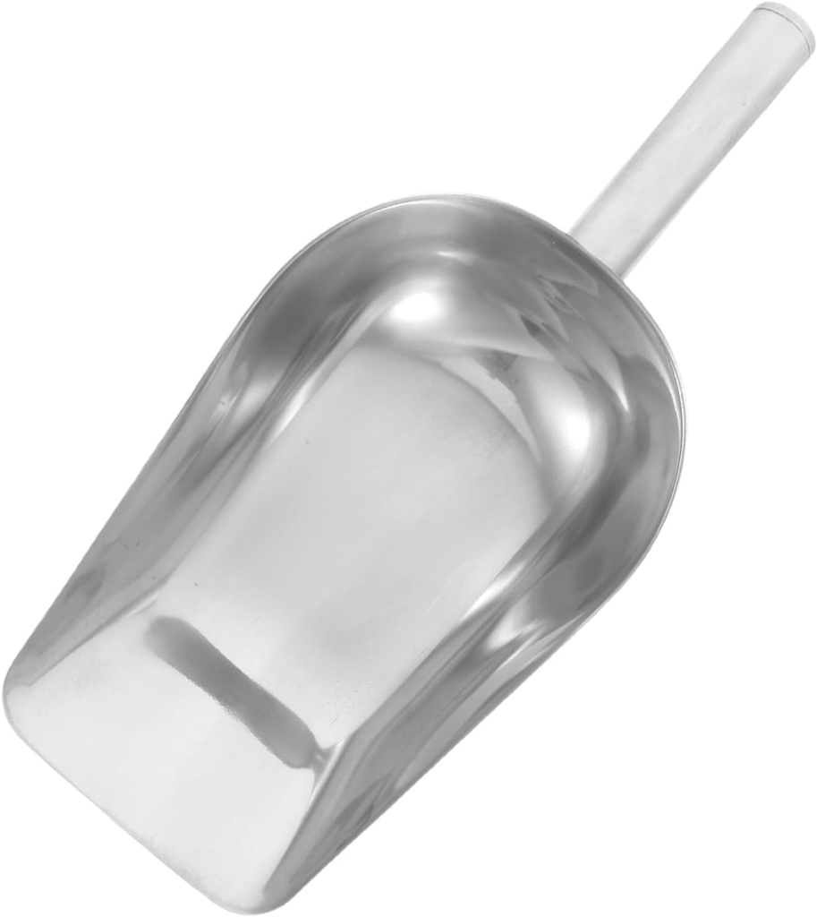 Mikinona Large Capacity Ice Scoop Stainless Steel Ice Bucket Scooper Multi-purpose Kitchen Tool for Tea Leaves Flour Beans