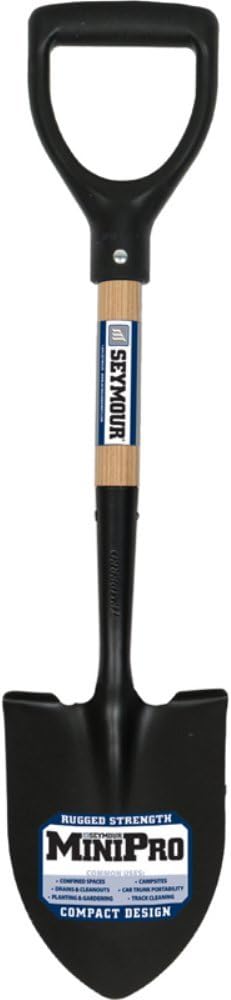 Seymour SV-DRMP 6-Inch by 8-Inch MiniPro Floral Round Point Shovel with Hardwood Handle