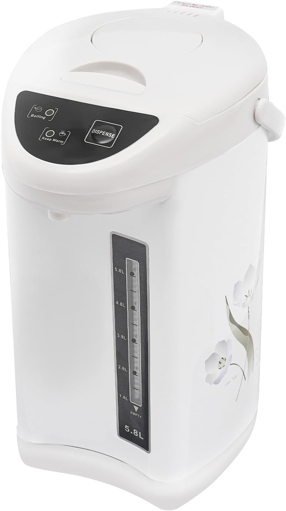 Hot Water Urn Pot 4L Water Boiler & Warmer Electric Hot Water Kettle with Removable Water Tank Insulated Stainless Steel Hot Water Dispenser 3 Dispensing Modes (White)