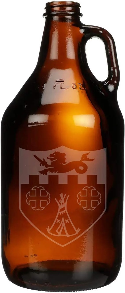 US Army - 12th Infantry Regiment Shoulder Sleeve Patch Etched Glass Beer Growler 64 oz