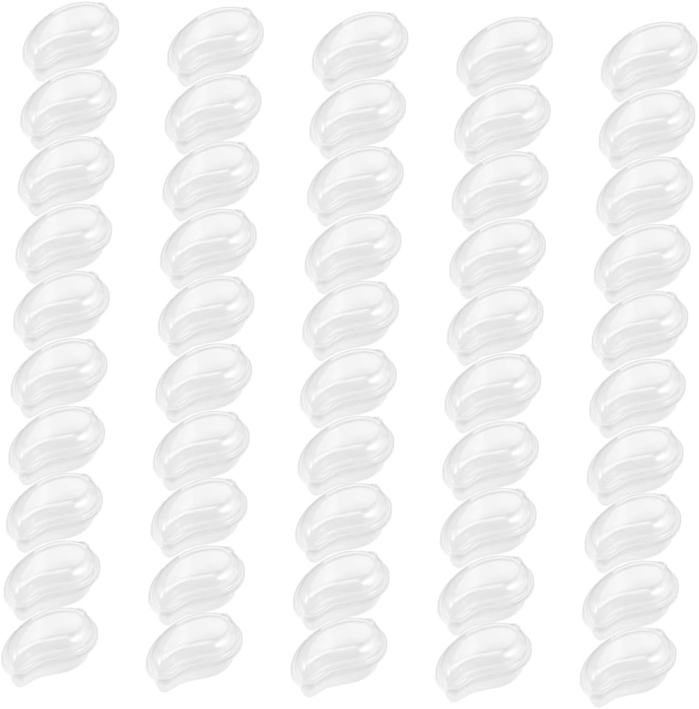 Garneck 50pcs -shaped Cake Boxes Lid Transparent Food Storage Containers for Cake Fruit and Candy Unique Buckle Design for Easy Assembly for Parties and Events