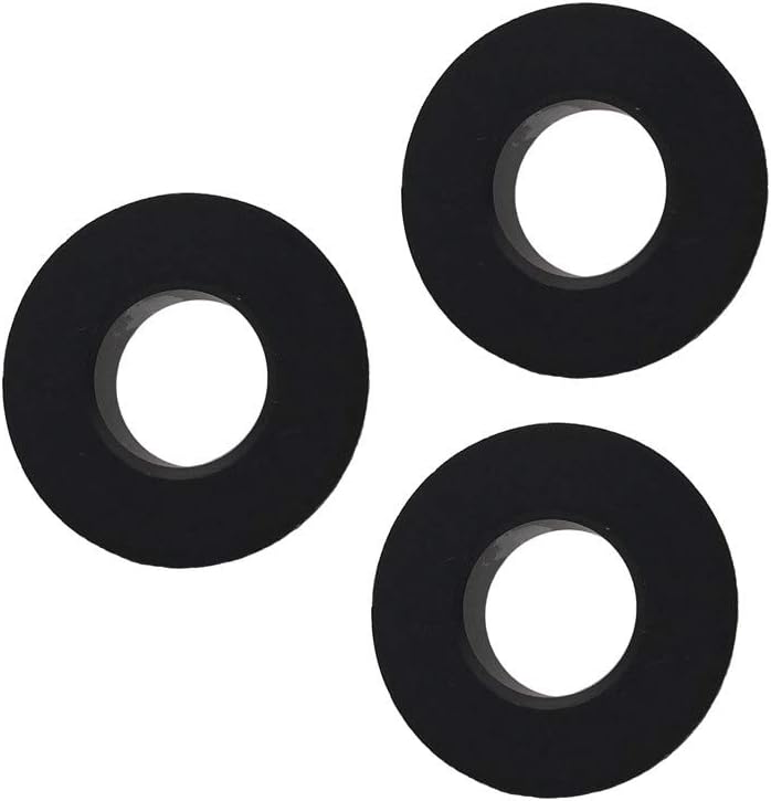 Tub Overflow Cover, 3 Set Sanitary Bathroom Ceramic Sink Washing Basin Trim Brass Insert in Hole Round Copper Caps Circular Ring Accessory, Rose Gold/Silvery/Antique Copper/Black Bronze (Black Bronze)