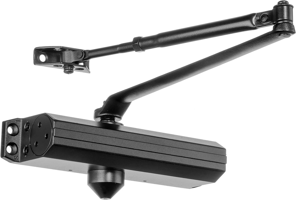 Dynasty Hardware Door Closer, Grade 1 Heavy Duty Commercial Hydraulic Closer, Self-Closing, Adjustable Spring Size 3-6, ADA Compliant, Surface Mount, Sprayed Duronotic Bronze, Series 1636