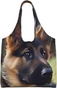 German Shepherd Puppy Canvas Tote Bag Reusable Grocery Bags Shopping Bags Large Canvas Bags with Handles