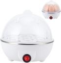 Electric Egg Boiler Multifunctional Mini Eggs Cooker Steamer Poacher for Kitchen Use White PP Stainless Steel 350W