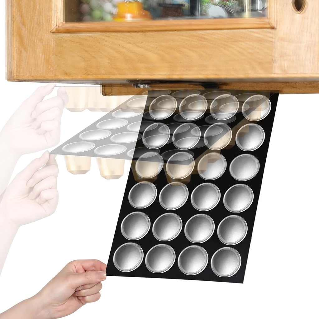 Tioncy Under Cabinet Coffee Pods Holder, 13" x 9" Space-saving Coffee Holder Under Counter Organizer Storage for Small Spaces Counter Bar Accessories(Black,24 Pods)