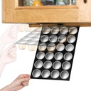 Tioncy Under Cabinet Coffee Pods Holder, 13" x 9" Space-saving Coffee Holder Under Counter Organizer Storage for Small Spaces Counter Bar Accessories(Black,24 Pods)