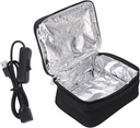 Electric Heated Lunch Box Bag with USB, Insulated Food Warmer Tote for Car, Travel, Office, Camping, 7.9x6.1x3.1 Inch