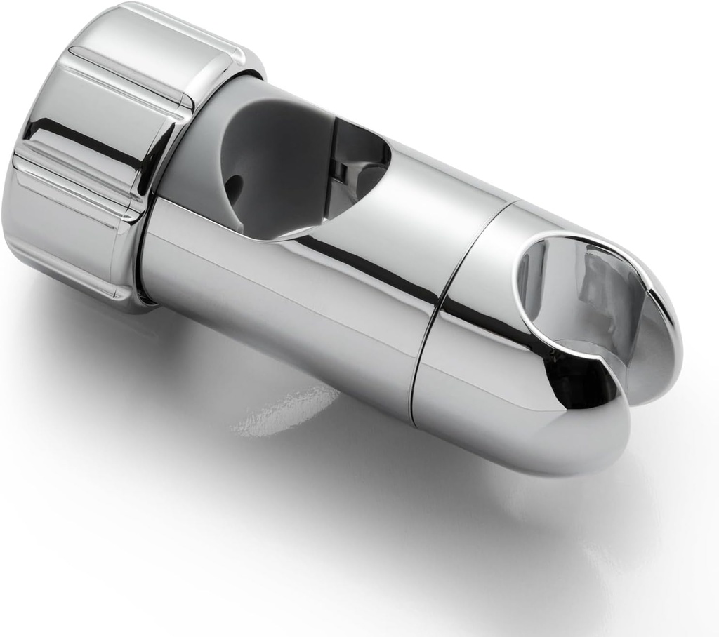 OFFO ADA Shower Head Holder, Adjustable 1.18-1.26 in(30-32 mm) Hand Shower Bracket for Handicap Grab Bar, Detachable Slider Clamp Bathroom Replacement, 361 Degree Rotation Sprayer Holder, Chrome