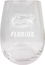 R and R Imports Florida Gators 15 oz Engraved Stemless Wine Glass Officially Licensed Collegiate Product 2-Pack