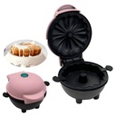 Cake Maker Lava Cake Maker Mini Donut Maker Waffle Maker Pancakes Maker Machine for Breakfast, Snacks, Desserts Non-stick Surface, Cake Machine, Double-sided Heating, Pink