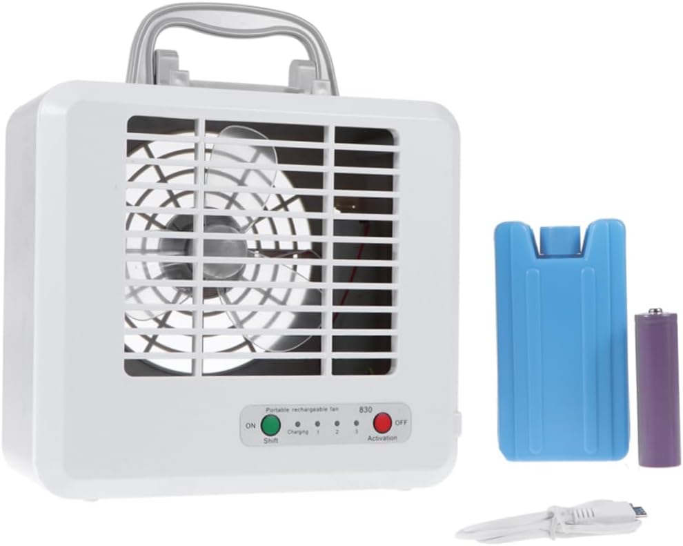 VALICLUD Silent Mini Electric Fan with Cooling Energy Saving Evaporative Air Conditioning Fan for Home and Office with Humidifier Function and Strong Refrigeration