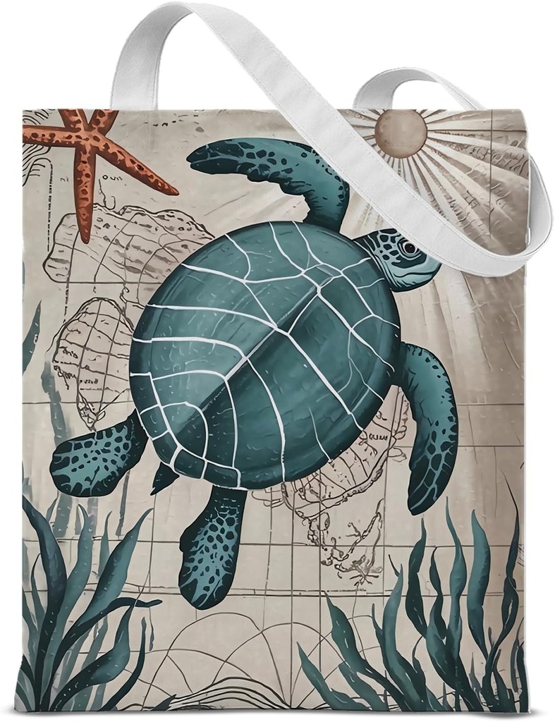 Cute Animal Aesthetic Canvas Tote Bag - Reusable Shoulder Bag for Women, Ideal for Shopping Travel Beach