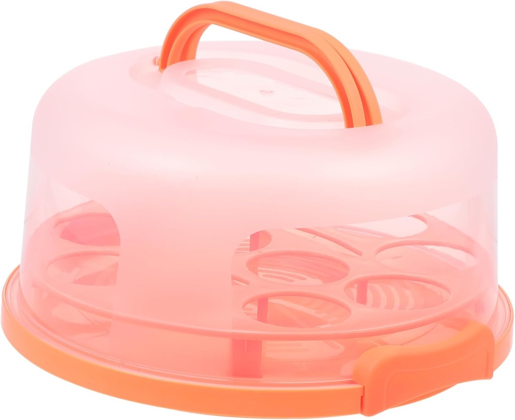 Portable Thickened Cake Box with Tray and Handle Reusable Fresh Keeping Cake Storage Case for Bakery Home Birthday Parties and Transport