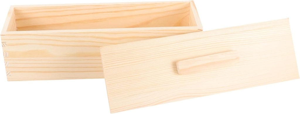 Amosfun Wooden Toast Baking Mold with Lid Kitchen Loaf Pan for Homemade Bread Versatile Storage Box Soap Dish for Home Professional Use