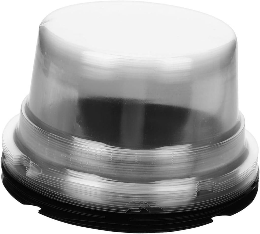 OUNONA 100Pcs Clear Plastic Cake Carrier Boxes with Lids Cake Containers for Desserts for Home Parties and Bakeries Easy Assembly and Protection