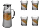 Drink Tea Pitchers Glass Water Kettle Set with Cup Heat-resistant Cold Water Jug Large Capacity Drinkware Pot Teacup for Juice Tea Ice Water Beverage Drink Bottles