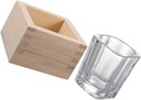 Japanese Wooden Sake Cups Set 4-Piece Traditional Rice Wine Drinking Cups Natural Wood Sake Serving Set for Home Use Elegant Box Included