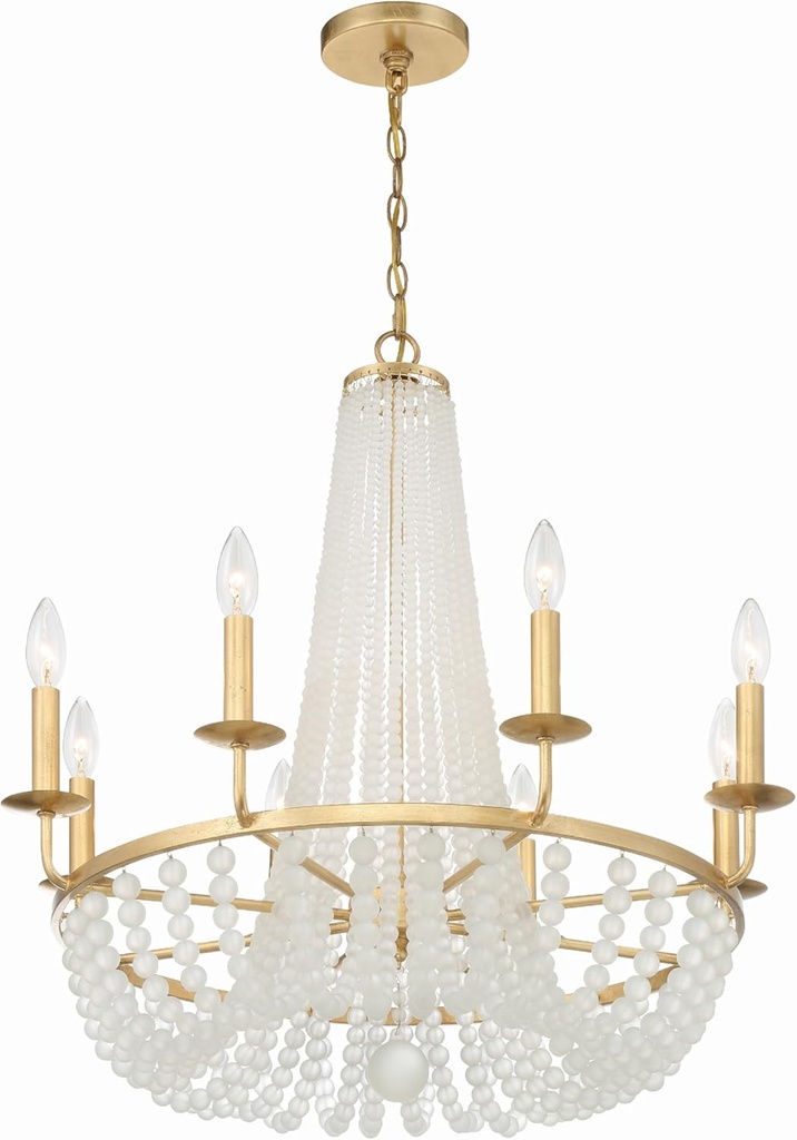 Crystorama Bella 8 Light Antique Gold Chandelier