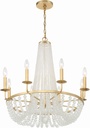 Crystorama Bella 8 Light Antique Gold Chandelier