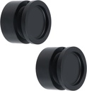 MY MIRONEY 2PCS Round Sliding Glass Door Handle Black Bathroom Sliding Knob Aluminum Alloy Back-to-Back Shower Glass Handles