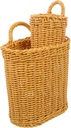Ciieeo 2pcs Imitation Rattan Hanging Basket Boho Kitchen Decor Fruit Vegetable Storage Basket Woven Organizer for Table