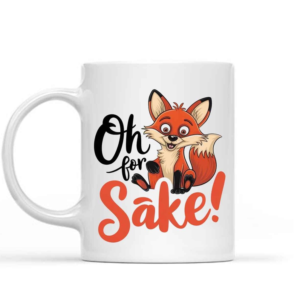 Gift Design for Funny/fox -oh for Fox Sake-funny Gifts Women/men, Coffie … Fox 11 Oz White Ceramic Coffee Mug