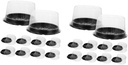 20pcs Transparent Round Cake Carrier Box Clear Cake Packaging for Desserts for Parties and Birthdays Food-safe and Stackable Design